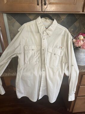 Bass Pro Shops Men's Khaki Button-Down Field Shirt , size Xl